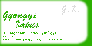 gyongyi kapus business card